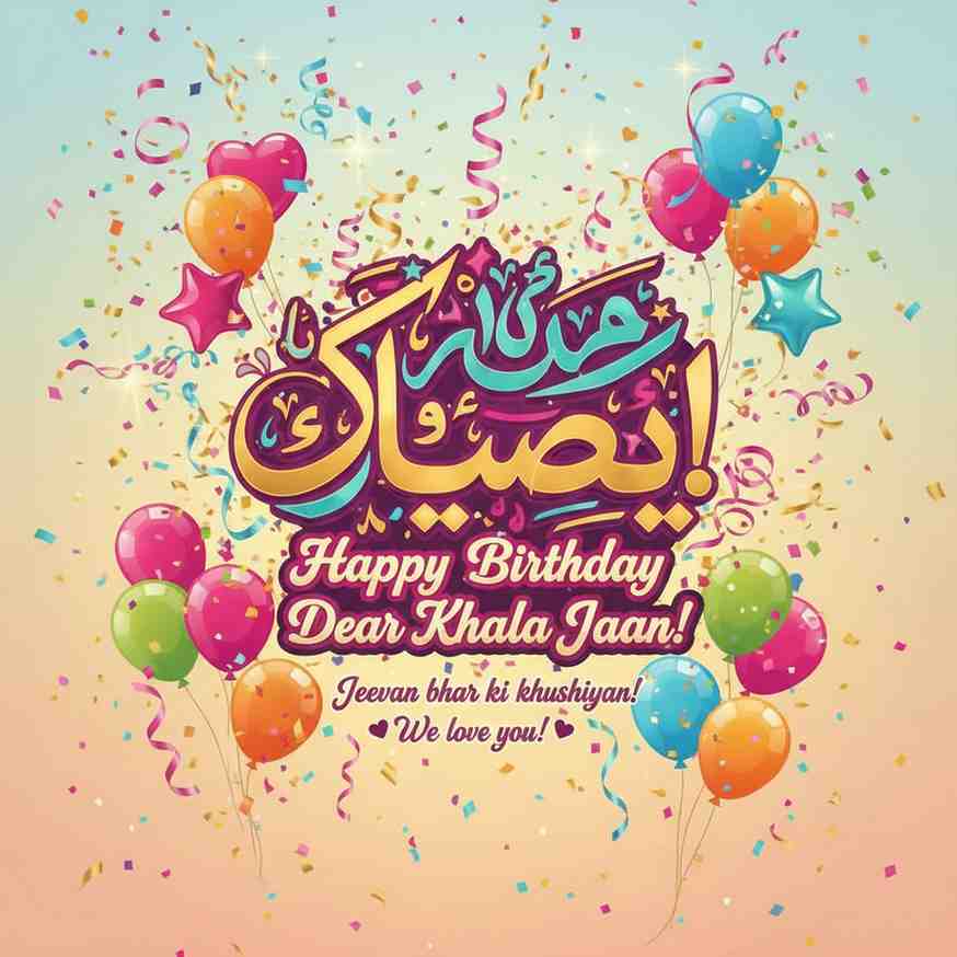 100+ Heartfelt Birthday Wishes for Khala Jaan (Urdu & English)